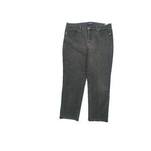 Bandolino Mandie Straight Leg Women's size 16P Black Denim Jeans